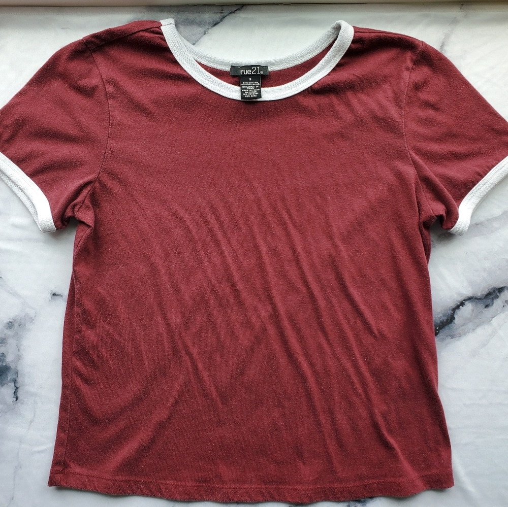 Red Baseball Tee